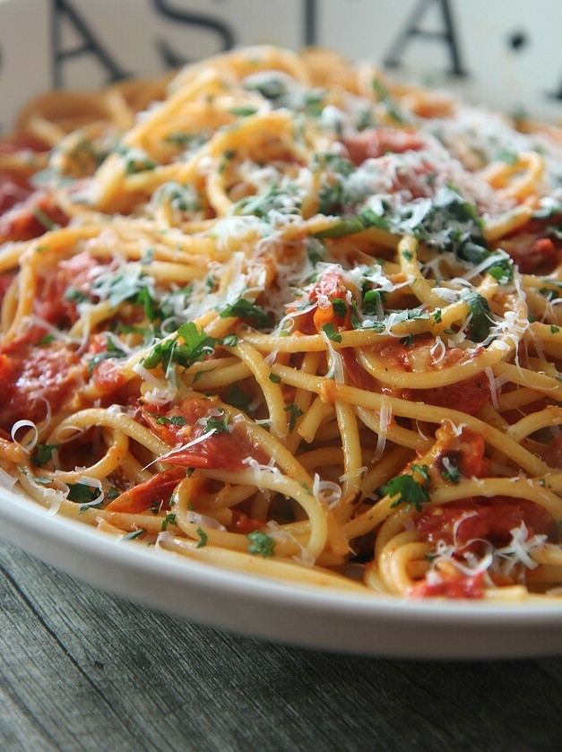 Summer Pasta with Roasted Tomato Love