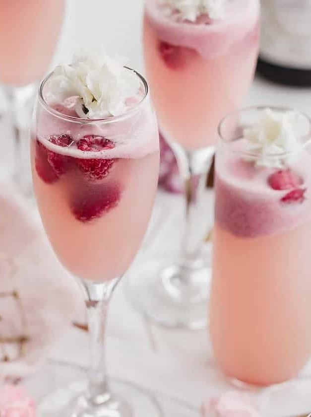Champagne Sparkler with Raspberry Twist