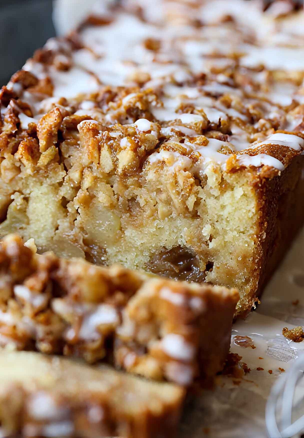 Sweet Apple Bread with Cinnamon Swirl
