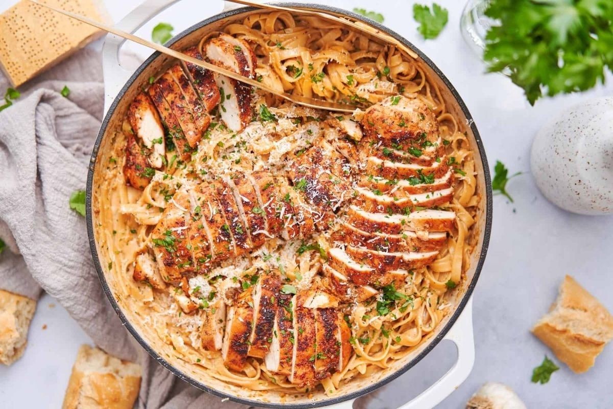 Spicy Cajun Fettuccine with Chicken & Alfredo