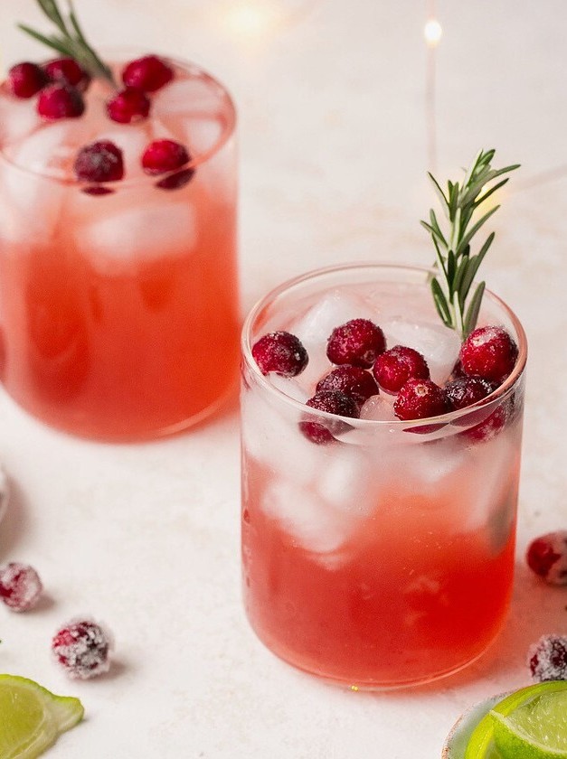 Cranberry Sparkle Mistletoe Martini Delight