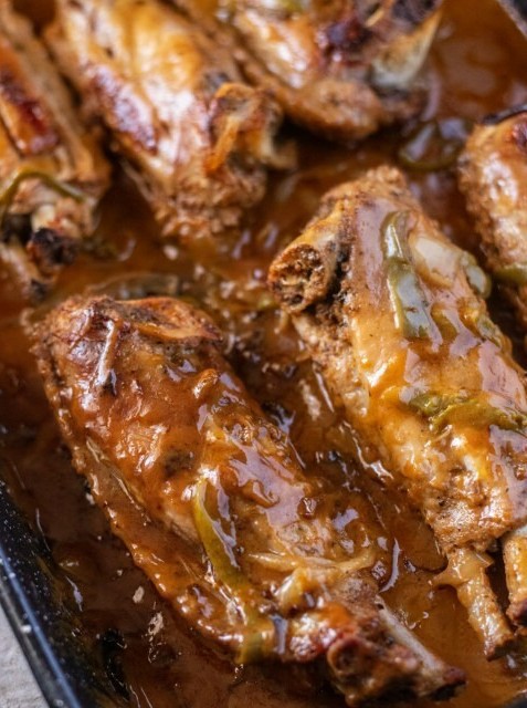 Spiced Turkey Wings in Rich Pan Gravy