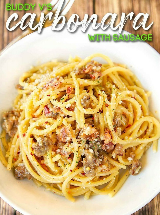 Italian Sausage Carbonara Pasta Delight