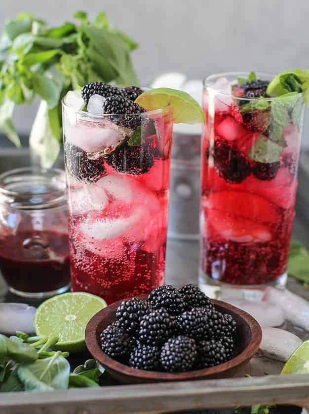 Basil-Infused Blackberry Mojito Delight
