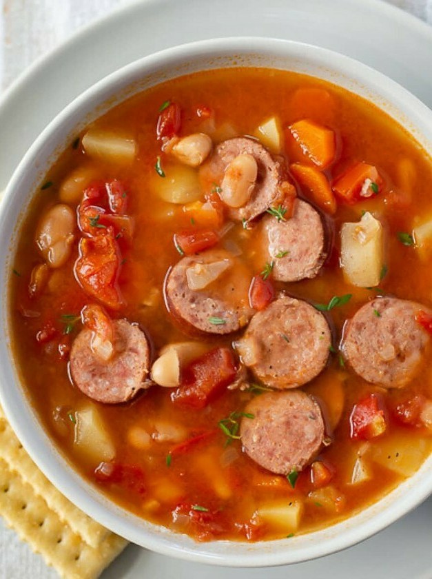 Smoked Sausage Crock Pot Stew