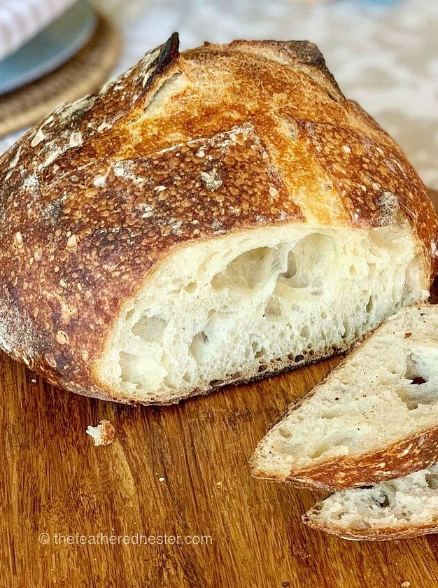 Quick Sourdough Bread with No-Knead Ease
