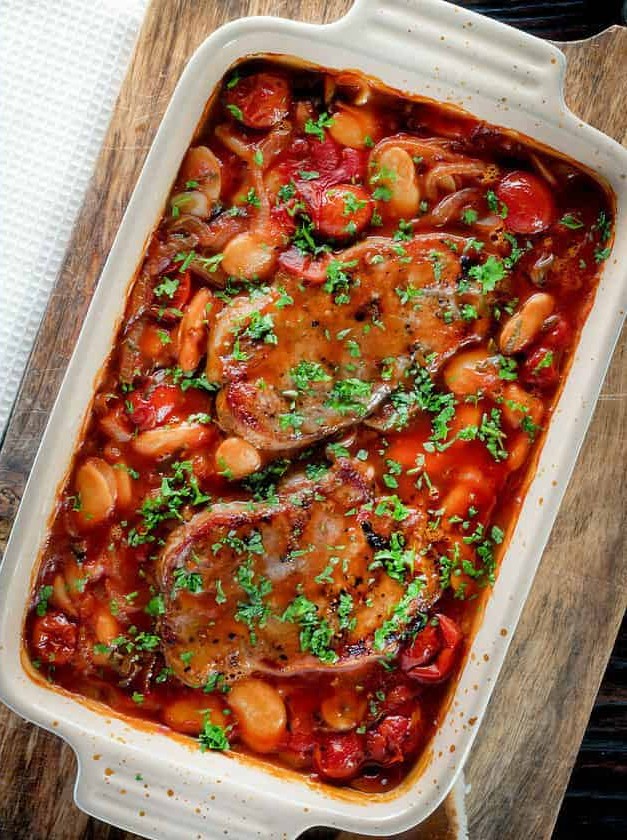 Sage and Tomato Pork Chop Delight