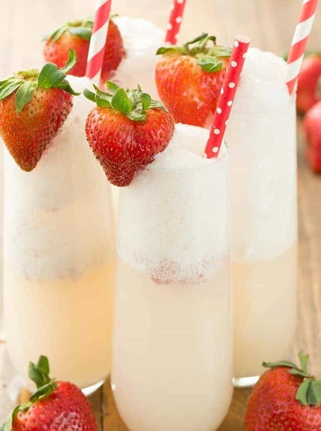 Strawberry Shortcake Champagne Cocktail Delight