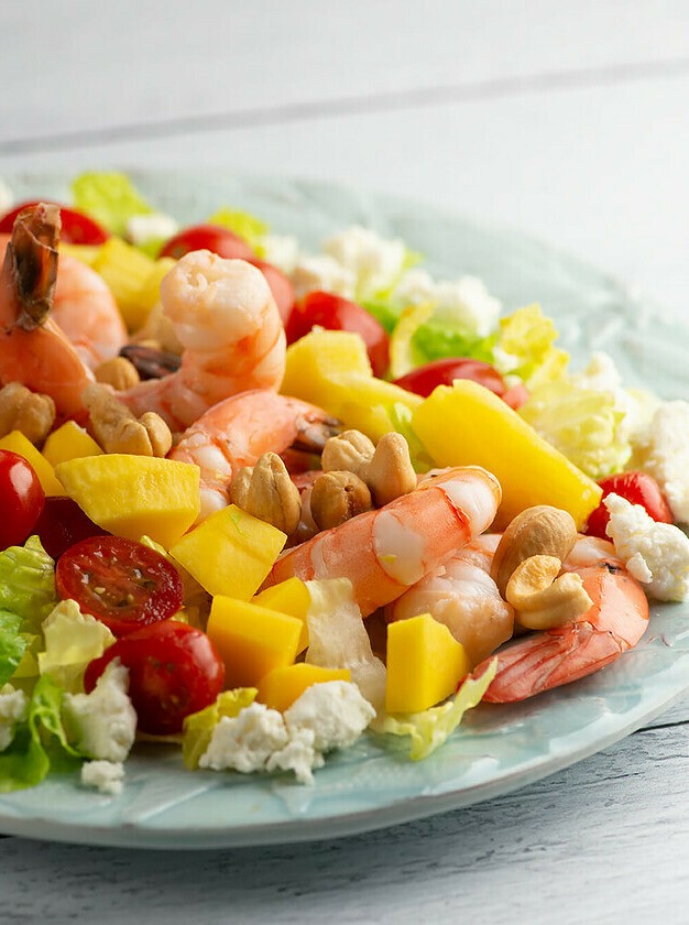 Shrimp Cobb Salad with Tropical Twist