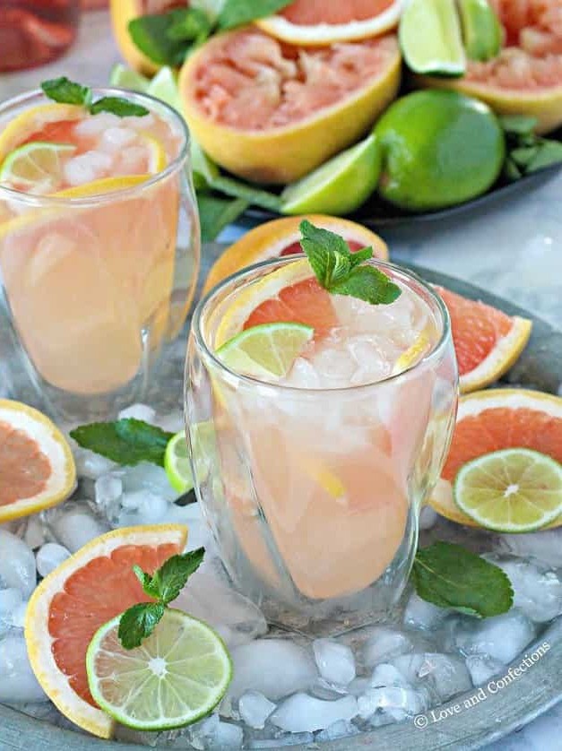 Grapefruit Lime Sparklers for Spring