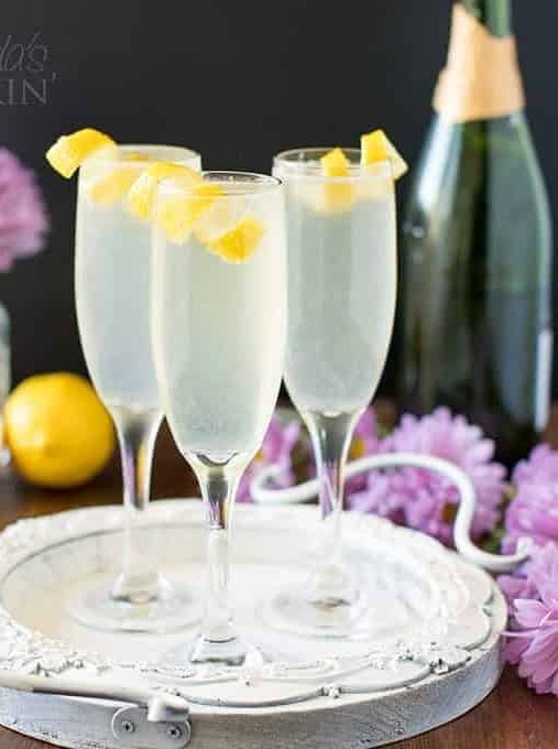 Elegant Gin Champagne Cocktail for Easter