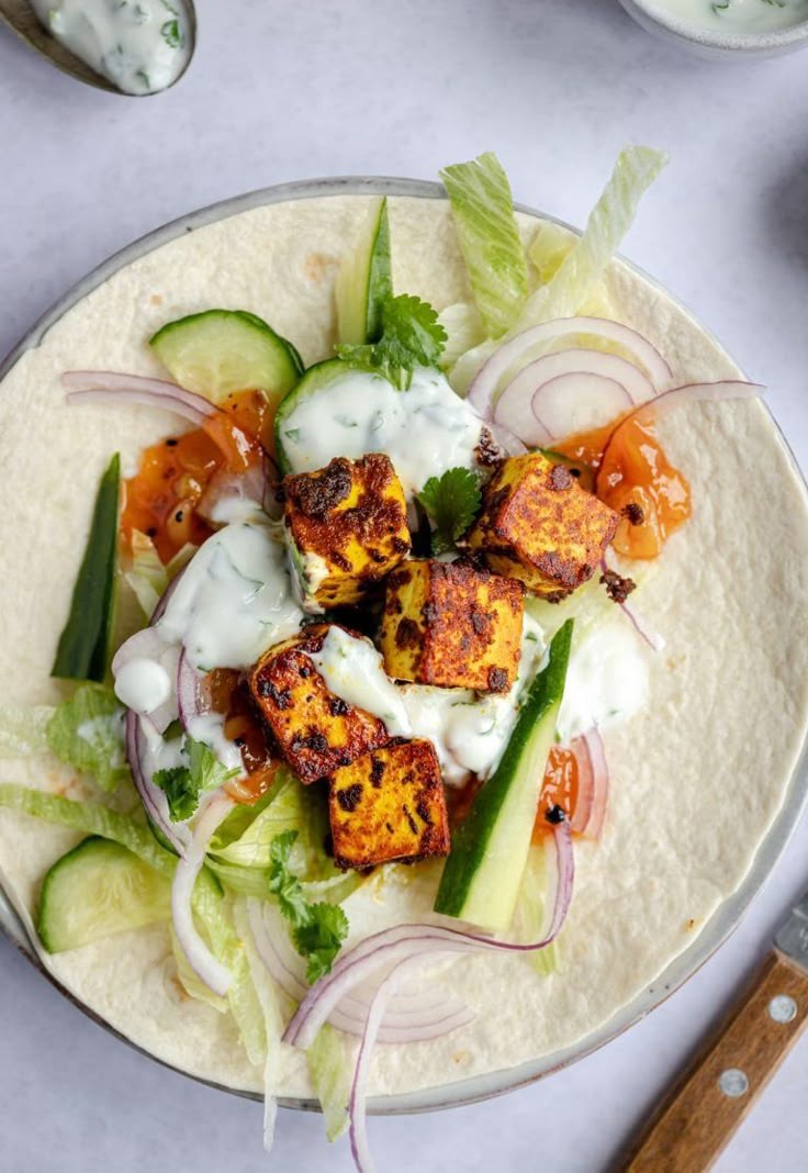 Chipotle Tofu Wraps with Colorful Crunch