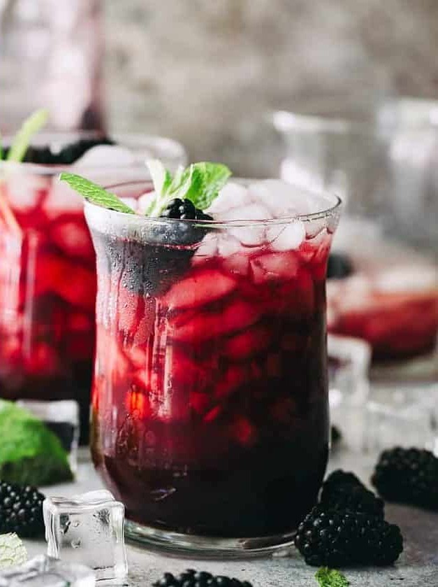 Bourbon Berry Bliss in a Summer Cooler