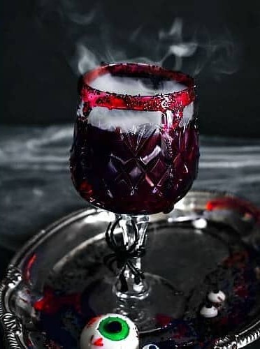 Blood Red Vodka Punch for Halloween
