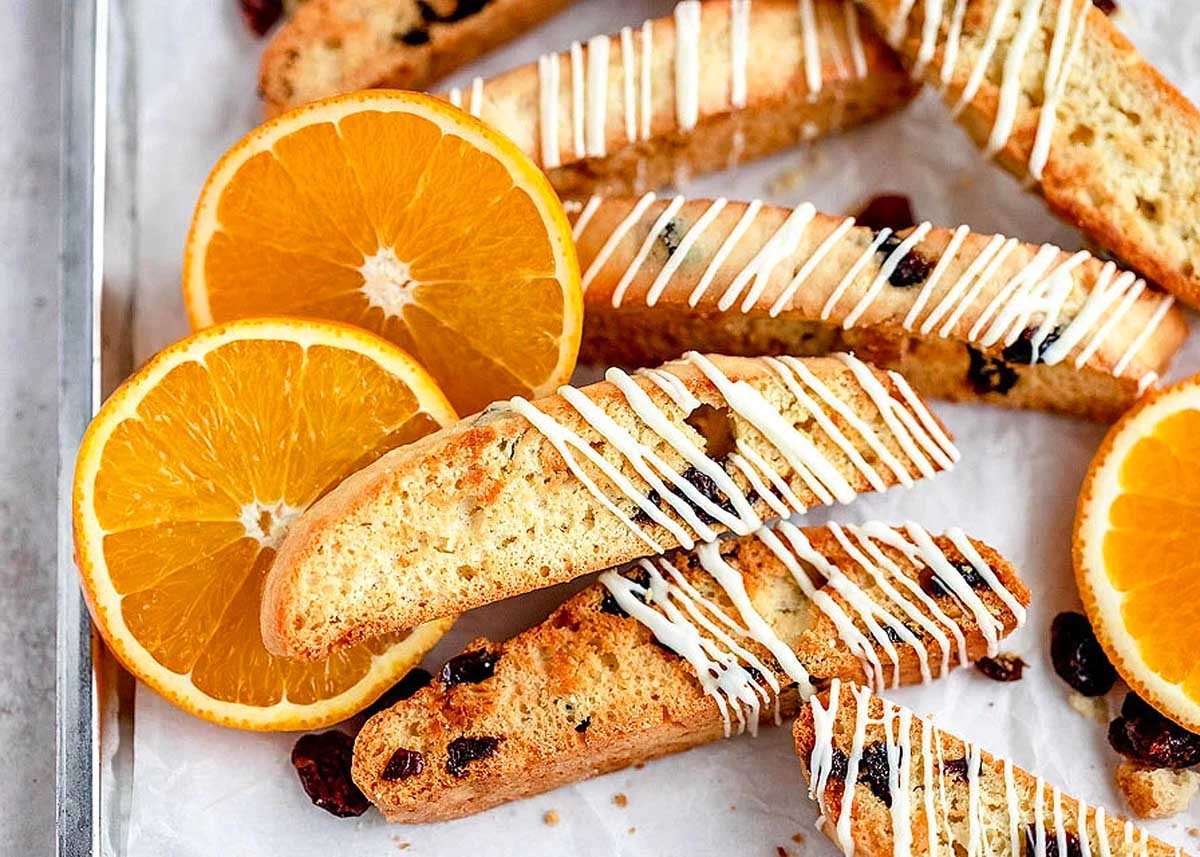 Festive Cranberry Biscotti with Citrus Zing