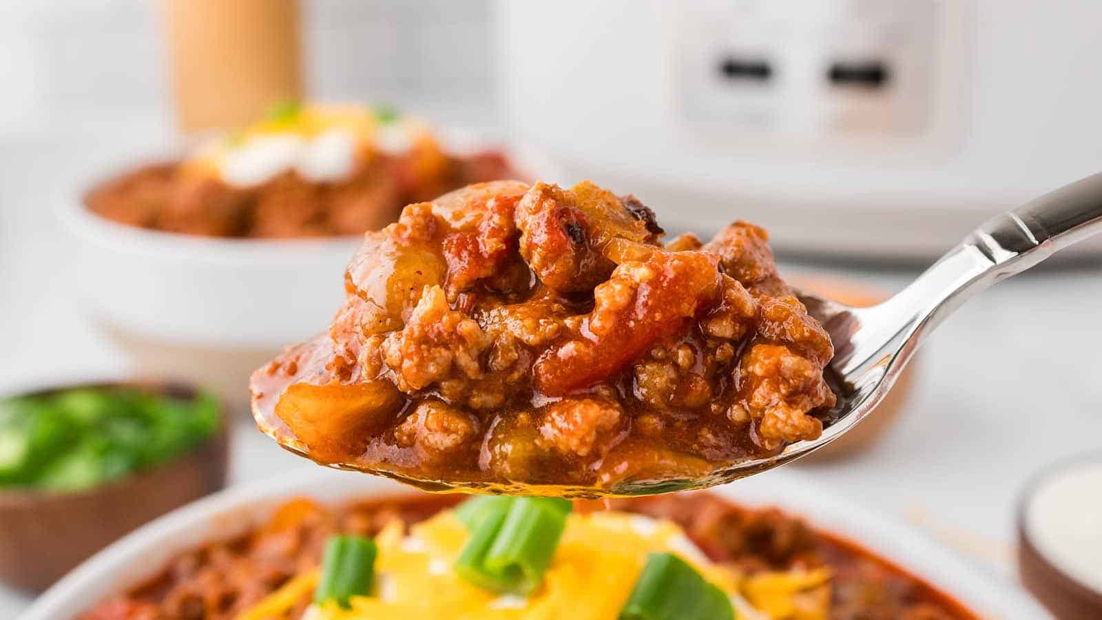 Hearty Bean-Free Slow Cooker Chili