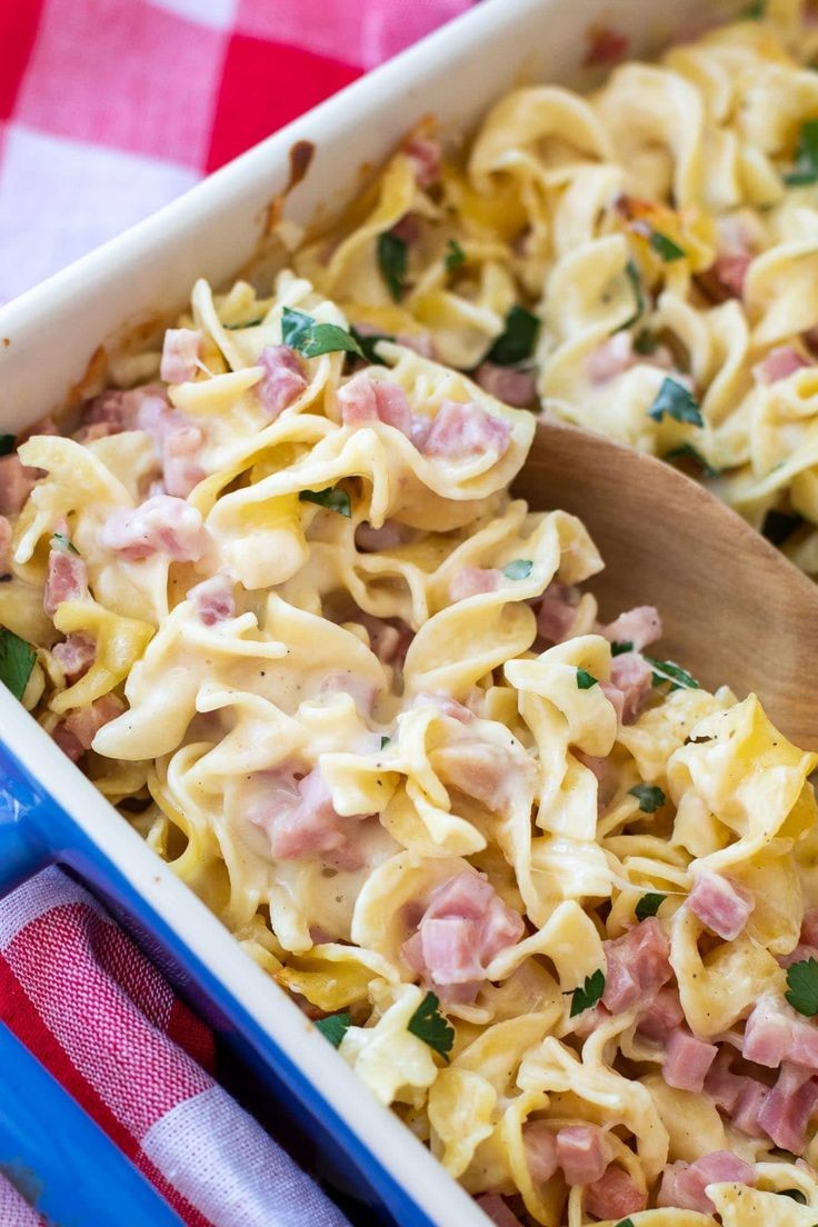 Turkey Tetrazzini Casserole with Egg Noodles