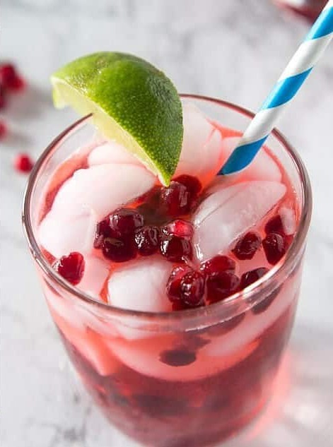 Festive Pomegranate Twist on the Classic Gimlet