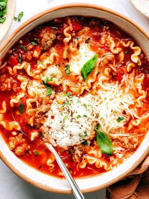 Quick Lasagna-Inspired Tomato Soup