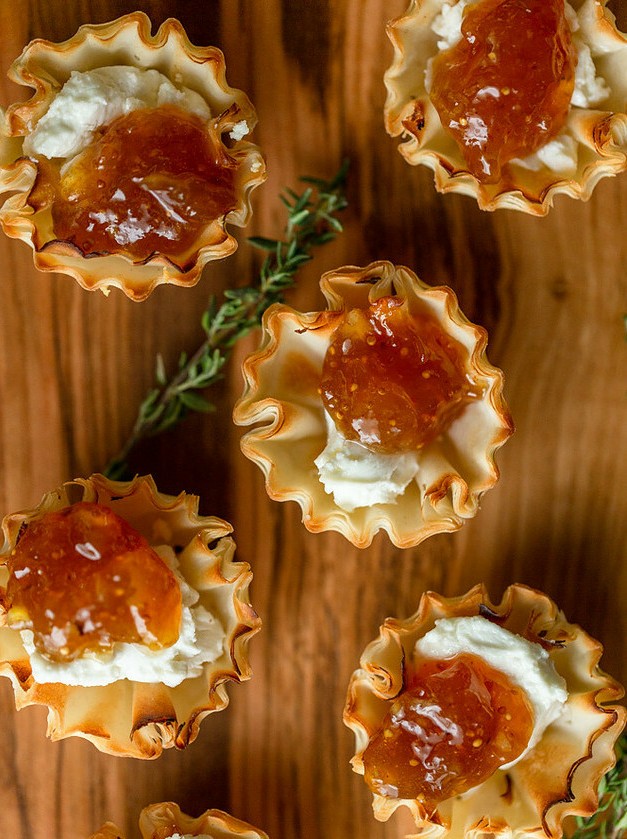 Sweet Phyllo Cups with Cheesy Fig Delight