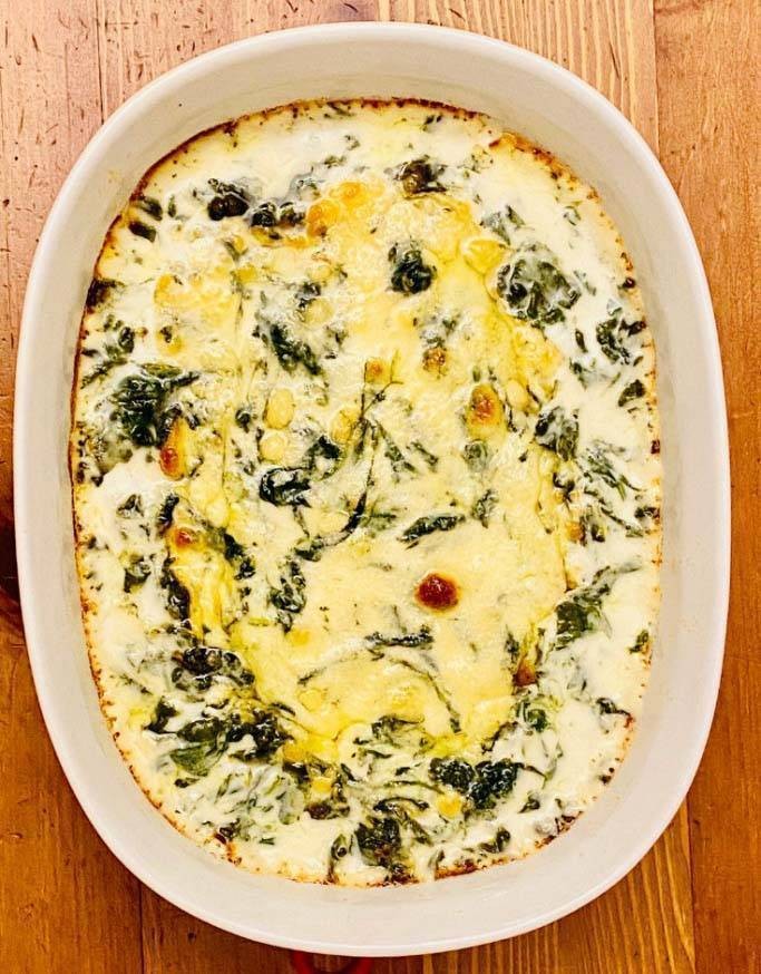 Low-Carb Keto Creamy Spinach Casserole Delight