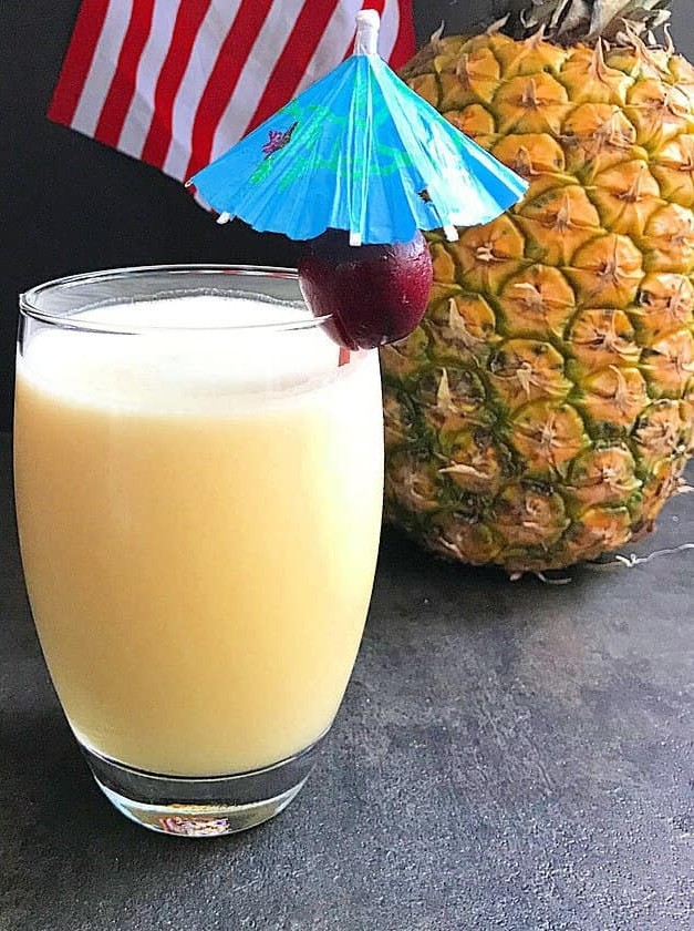 Tropical Rum Cocktail with Pineapple & Coconut