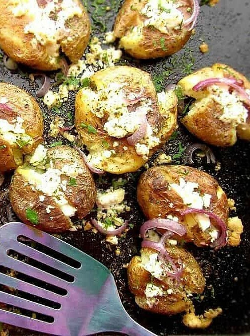 Greek-Style Roasted Potatoes with Feta