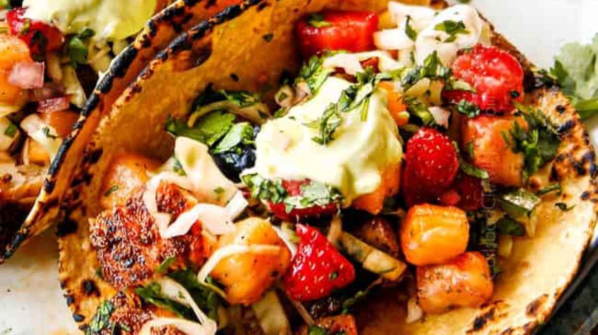 Tropical Mahi Mahi Sliders with Avocado Cream