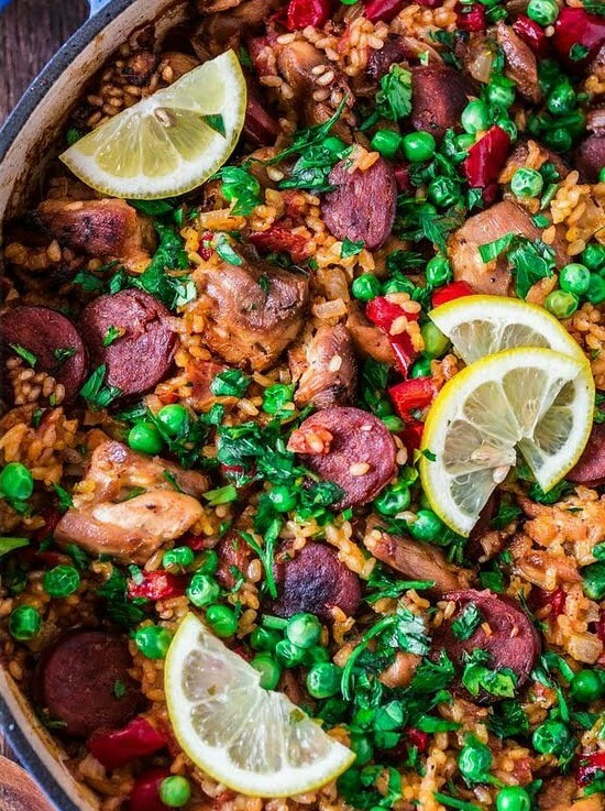 Spicy Saffron Rice with Chorizo & Chicken