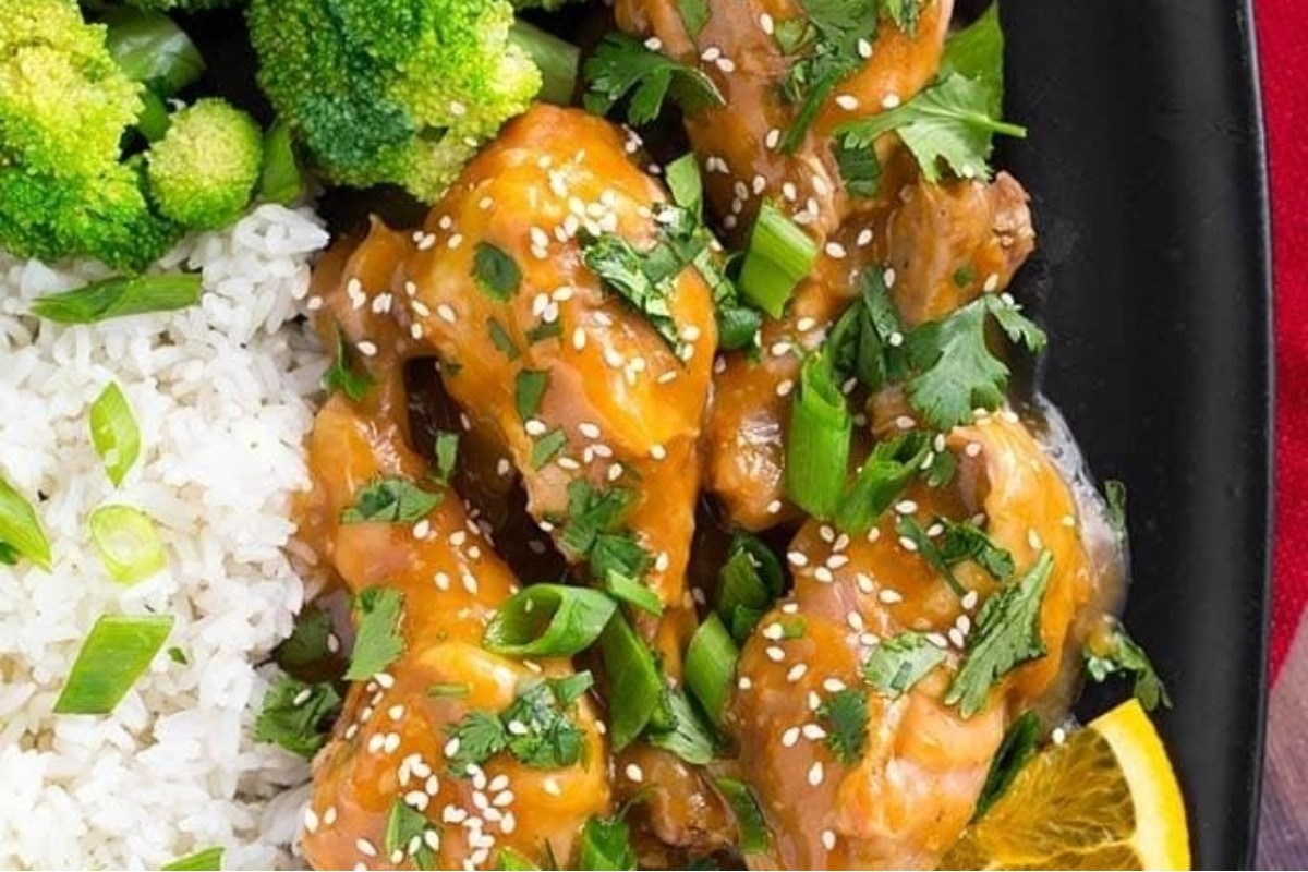 Quick Pressure-Cooked Orange Chicken Sticks