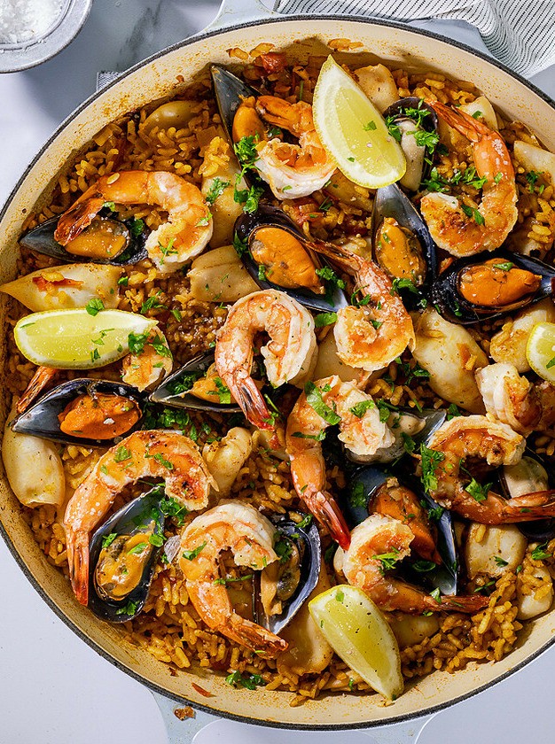 Spanish Seafood Delight Paella Recipe