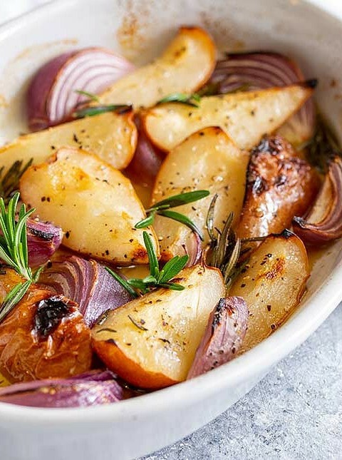 Sweetly Savory Roasted Pears