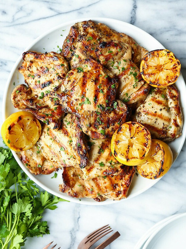 Tangy Lemon Garlic Chicken Thighs