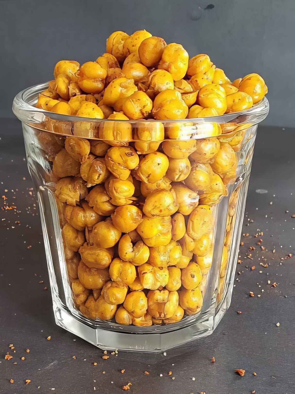 Air-Fried or Oven-Baked Spicy Chickpea Snacks