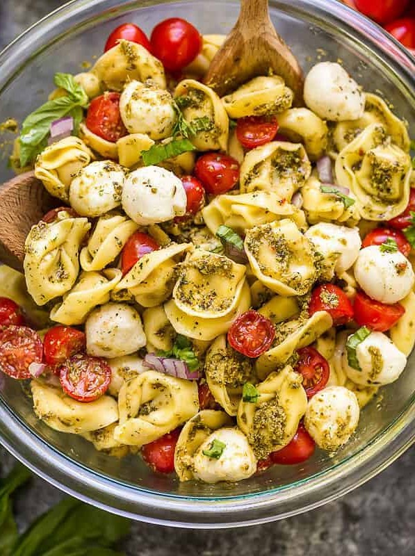 Summer Pesto Pasta Salad with Tortellini