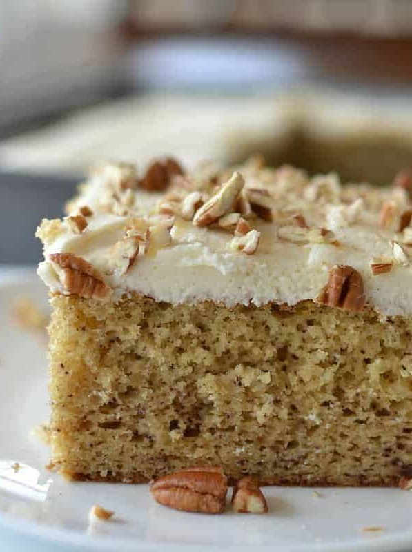 Banana Bliss Cake with Cheesy Frosting