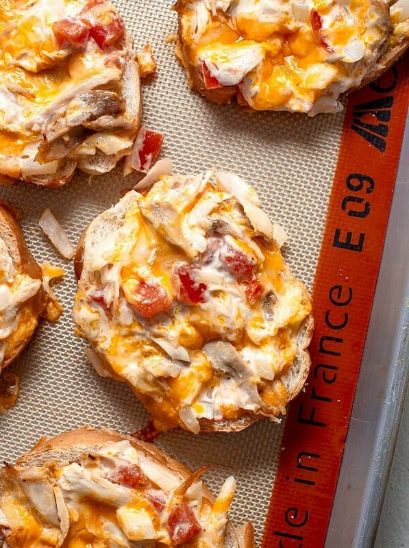 Turkey & Cheese Baguette Bites