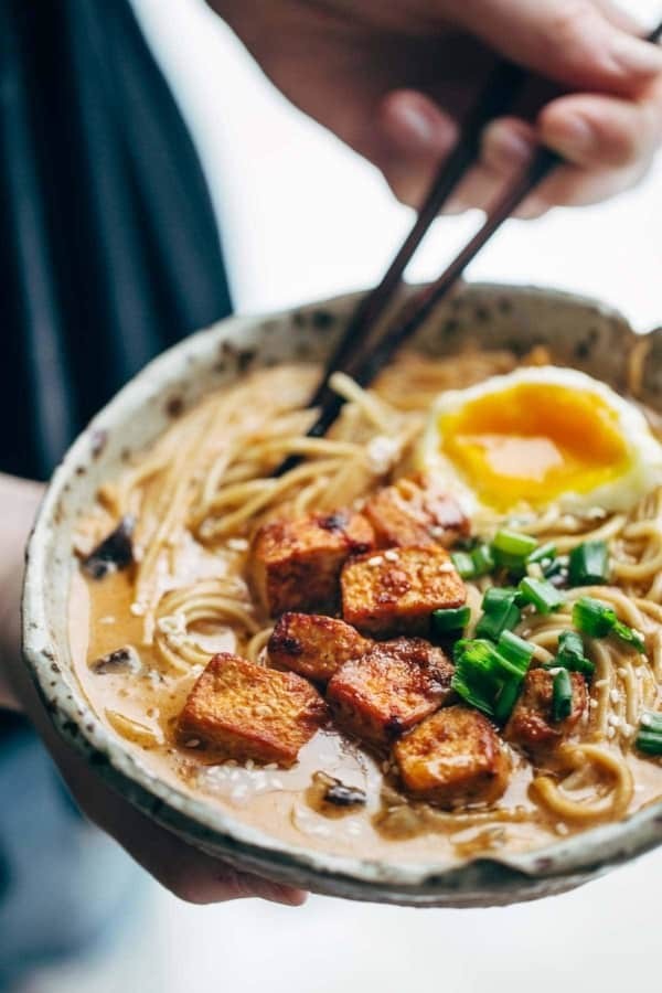 Easy Vegan Miso Ramen with Crispy Tofu
