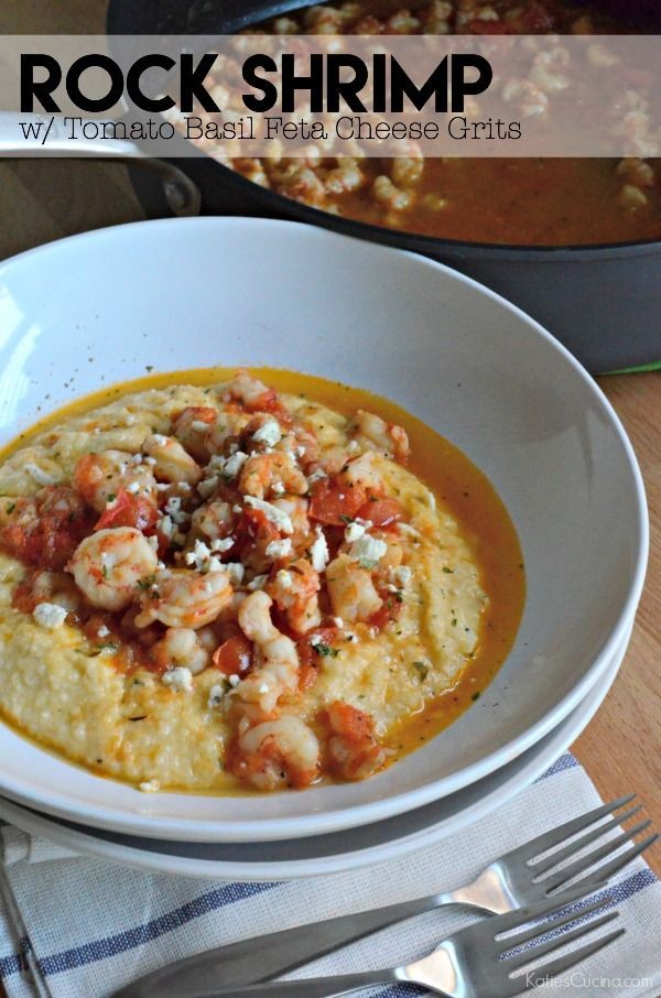 Shrimp Grits with Spicy Tomato Feta Crunch