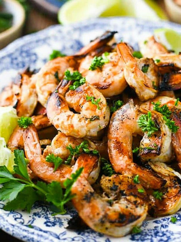 Grilled Shrimp in Zesty Herb Marinade