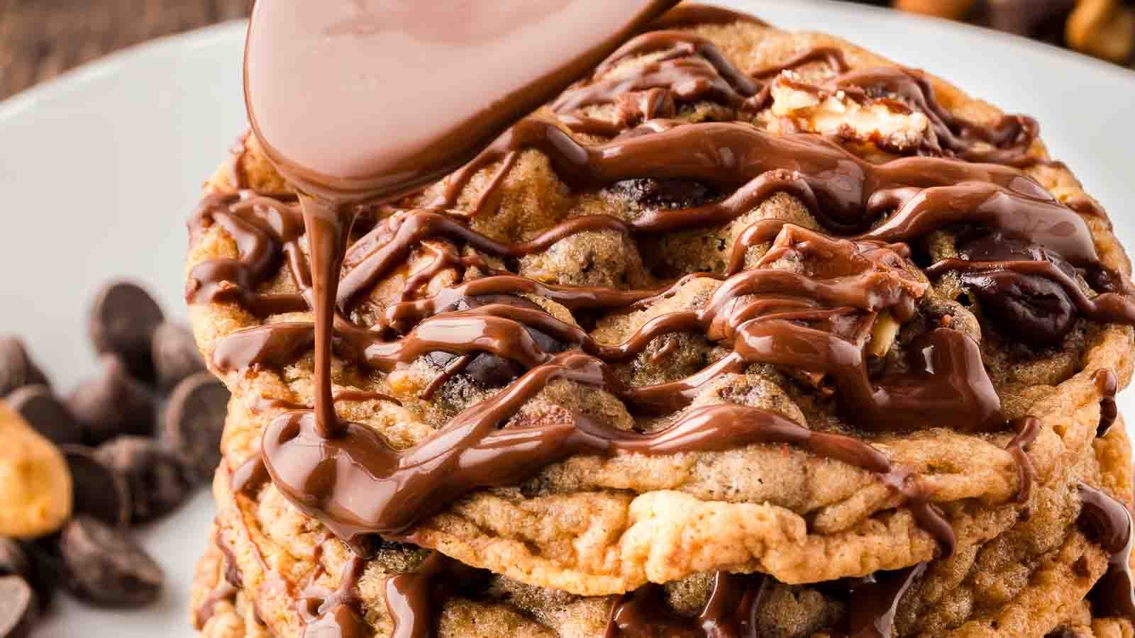 Snickers Delight Chocolate Peanut Cookies