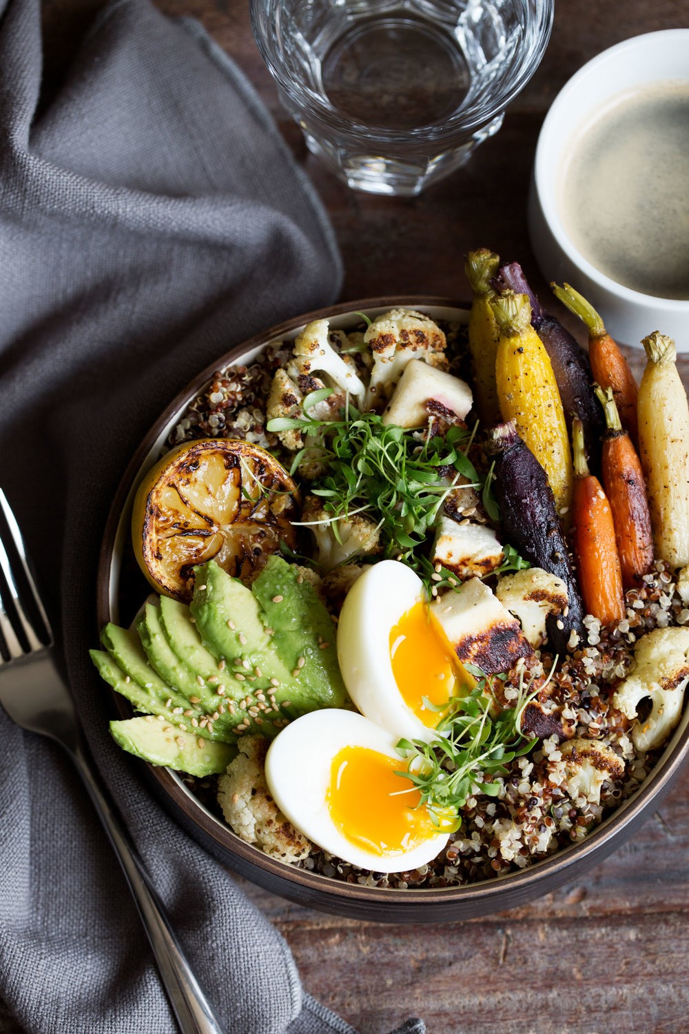Breakfast Grain Bowl with Global Flavors