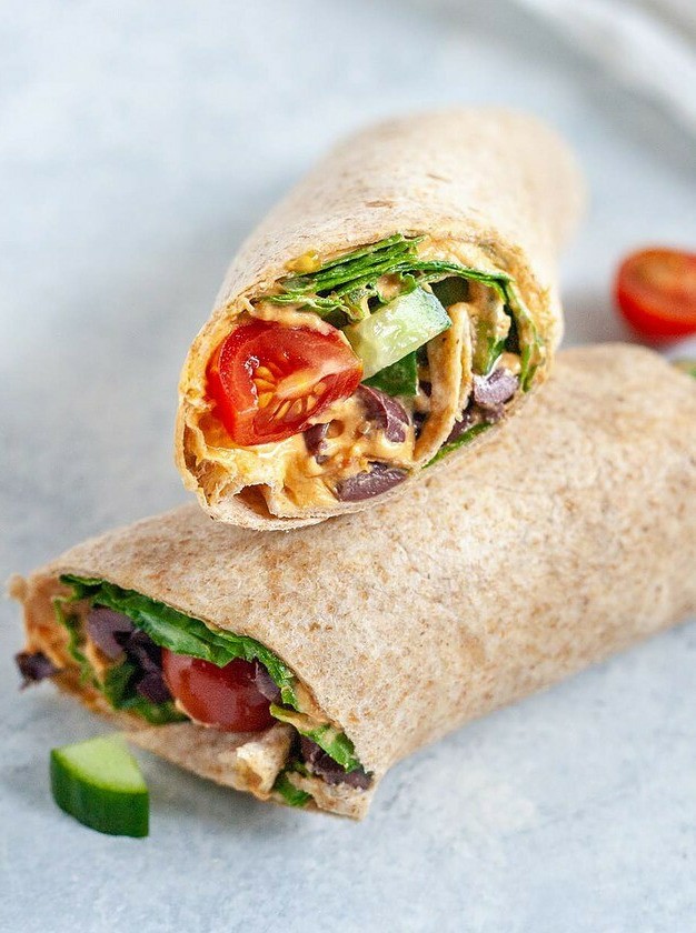 Vibrant Greek Hummus Wrap Delight