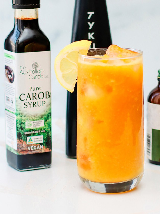 Carob Mango Sake Cocktail
