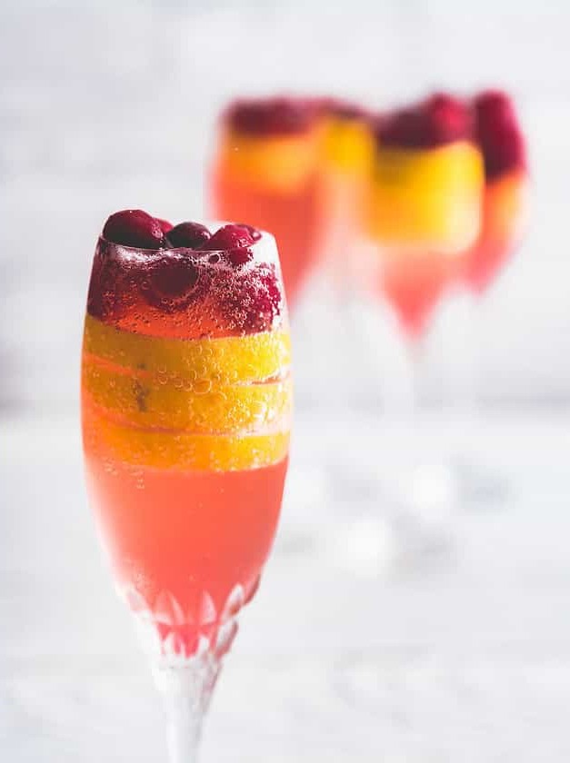 Cranberry Twist on Classic Champagne Cocktail