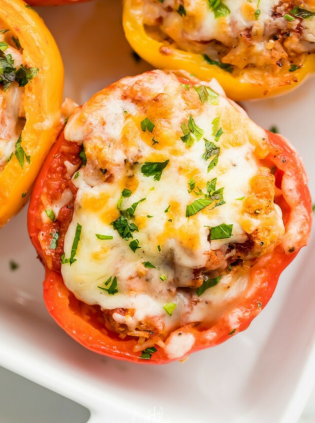 Turkey & Rice Stuffed Bell Peppers
