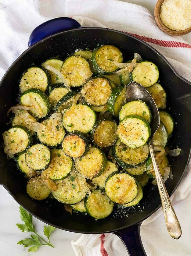 Golden Zucchini with Nutty Parmesan