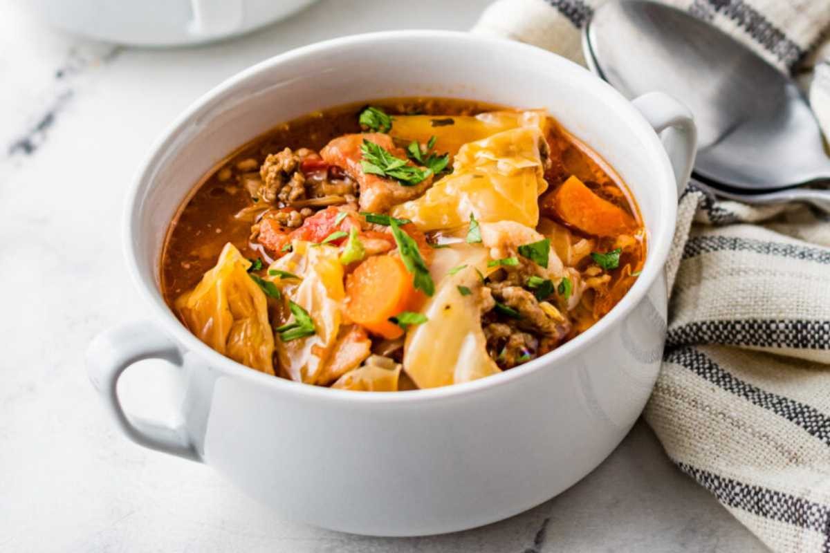 Hearty Cabbage and Meatball Soup