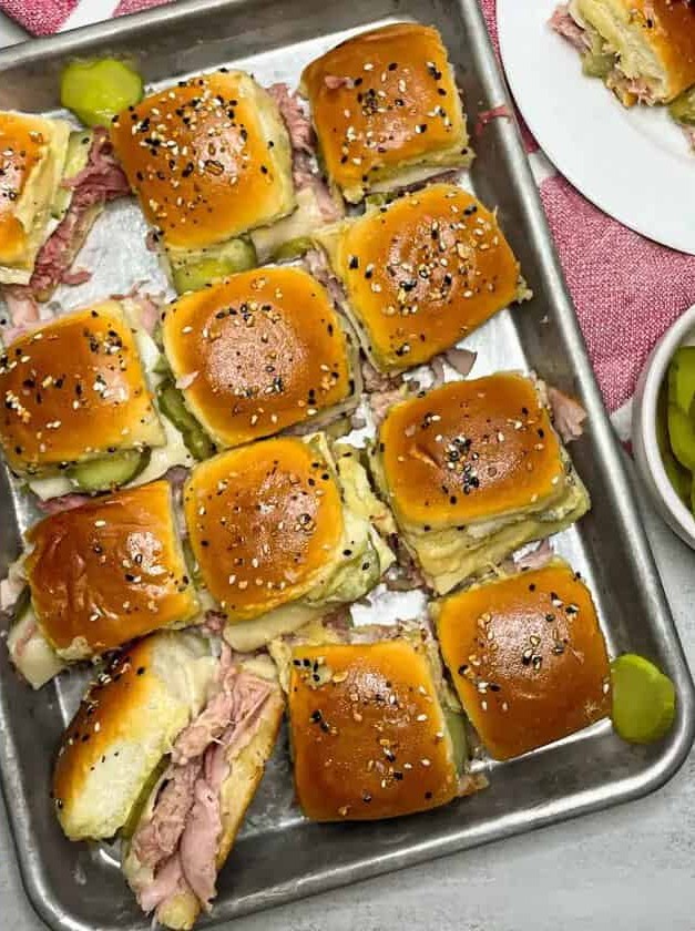 Hammy Pork Sliders with Melted Swiss Cheese