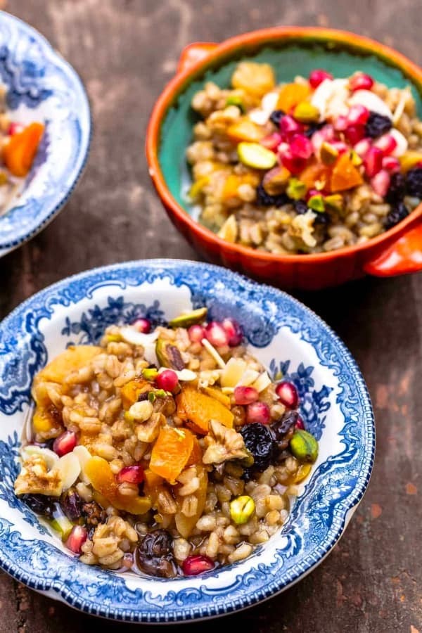 Mediterranean Wheat Berry Pudding Delight